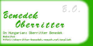 benedek oberritter business card